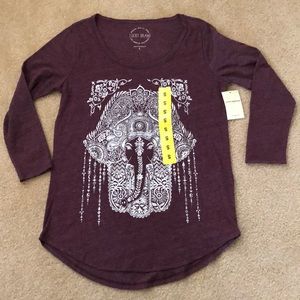 Lucky Brand 3/4 sleeve T-shirt size S NWT